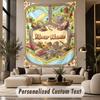 Construction Vehicles (19) Theme Custom Tapestry Personalized Custom Name Text Wall Hanging Tapestry Home Decor Background Cloth