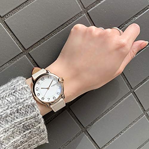 Coach Women's Arden Rose Gold White Ivory Leather Watch 14503609