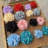 Silk Feeling Hair Tie Flower Ruched Hair Catch Hair Holder Scrunchies Hair Rope