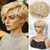 Hair Extension Everyday Short Hair Topper Clip In Fringe Hair Pieces  Gray Root Coverage