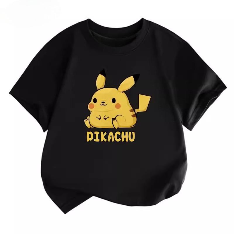 Potdemiel Summer New Pikachu Kids 100 Cotton TShirt Comfortable and Breathable Suitable for Boys and Girls