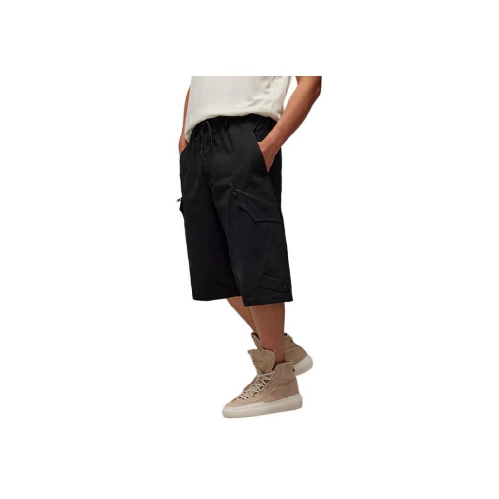 Y-3 Solid Color Elastic Waist Straight Leg Pocket Casual Shorts Men shorts Black IN4347