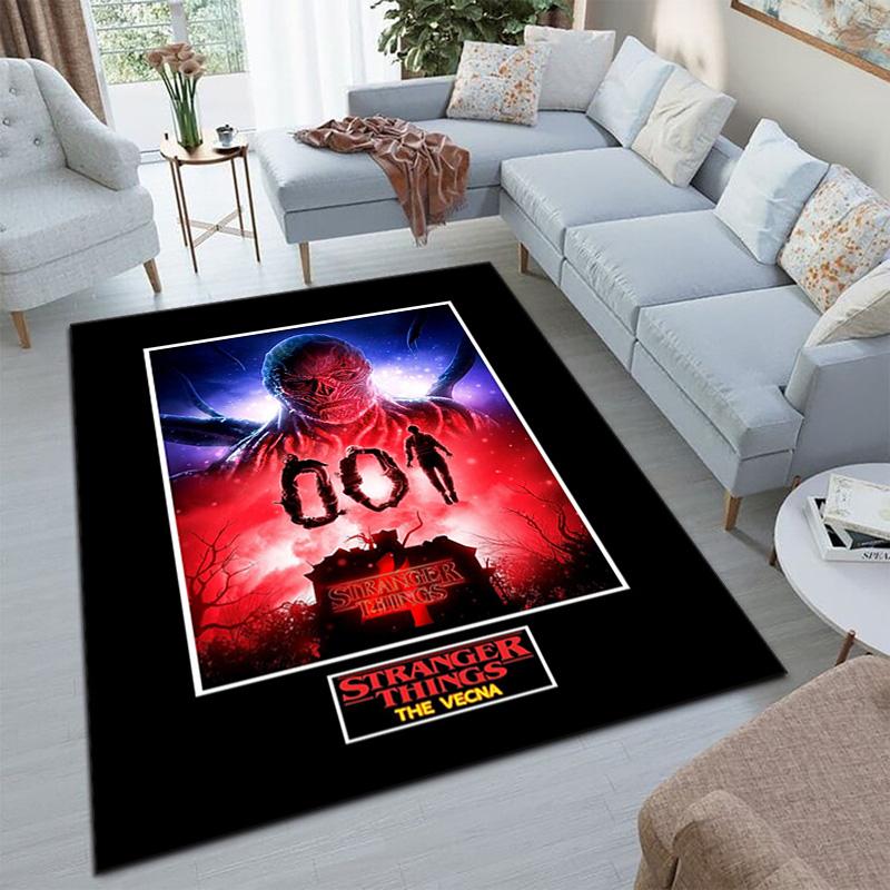 Halloween horror horror theme Stranger Things carpet home living room decoration table and chairs anti slip door mat outdoor picnic mat carpet A6