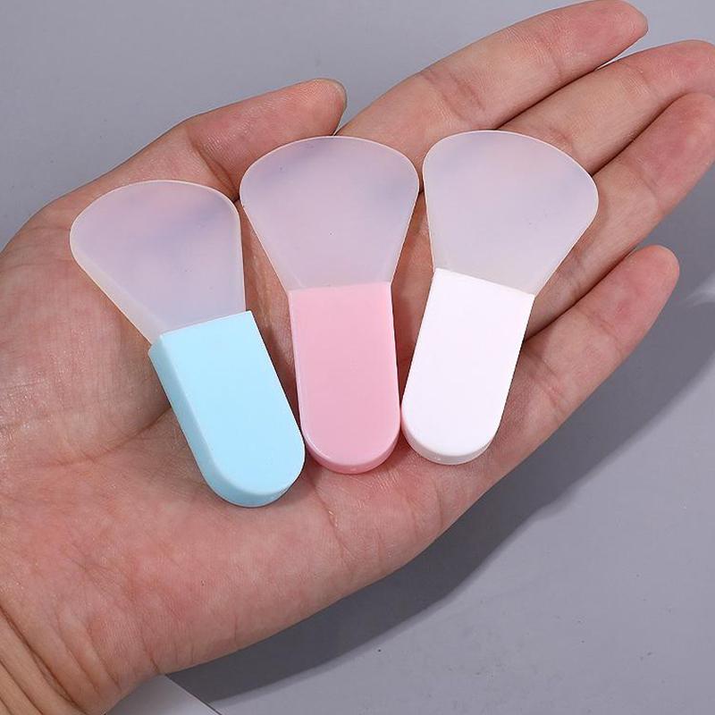 5 Stück Silikon Gesichtsmaskenpinsel Gesichts- & Augencreme Schlammmasken Applikator Schaber Gesichtsreinigungsbürsten Reise Tragbare Hautpflege Werkzeuge