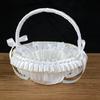 Princess Style Decorative Storage Basket With Metallic Accent Perfect For Bridal Showers Anniversaries And Photo Props