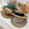 New wind beach travel holiday straw hat concave shape travel engraved handmade seaweed visor for men and women