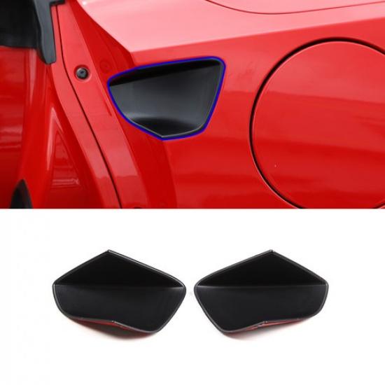 Matte Black Exterior Door Handle Bowl Cover Trim for Corvette C7 2014-