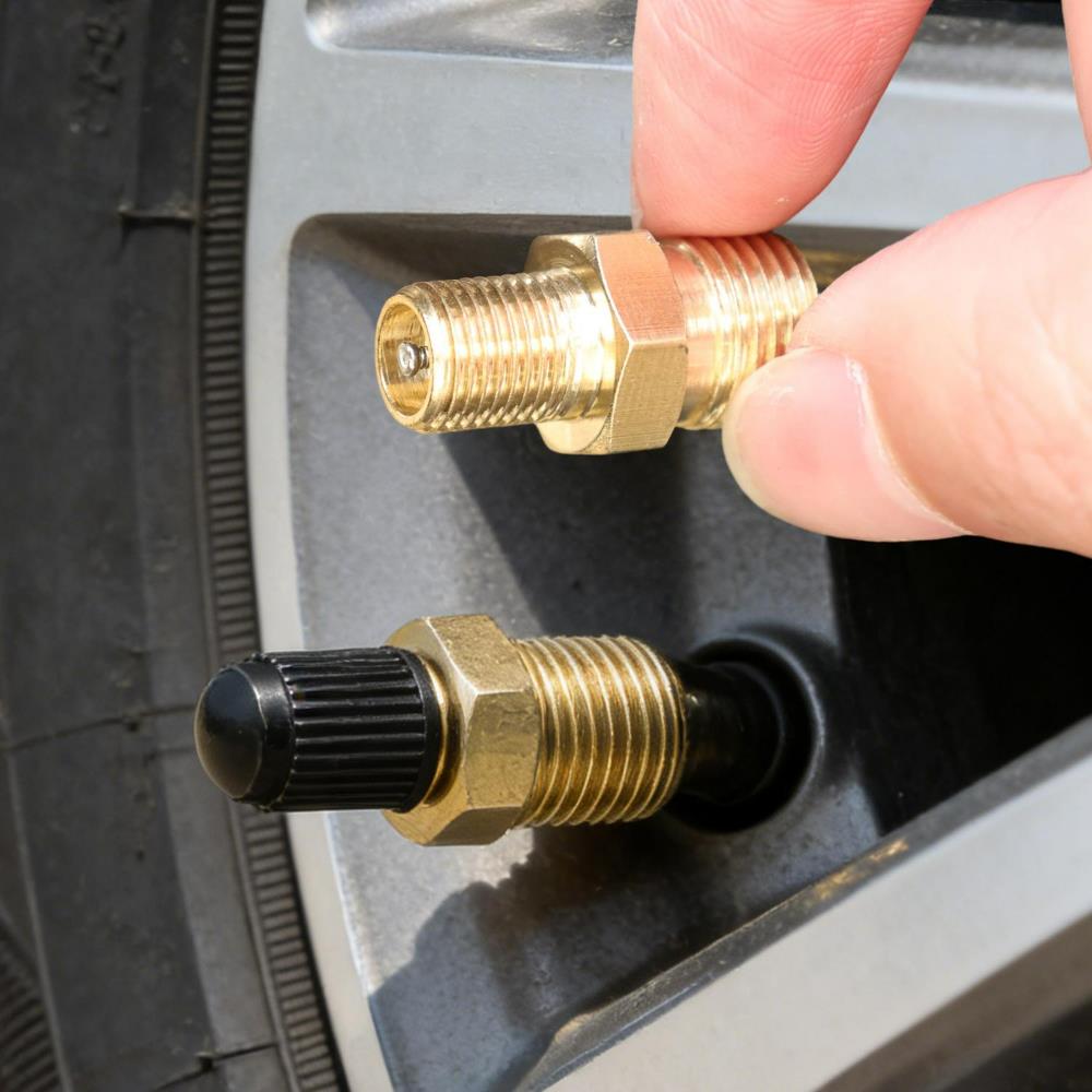 Universal Brass Tire Valve Stem 1/4 NPT 1/8 NPT M10*1 Car Motorcycle Tubeless Valve Core Thread Hardware Solid Copper Auto Parts Valve Stems 1