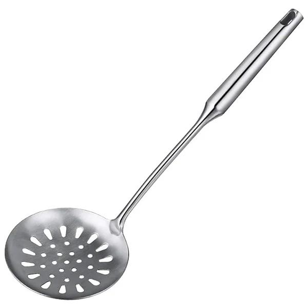 15-Zoll Edelstahl Schaumlöffel Sieblöffel Schöpfkelle, Geschlitzter Löffel zum Kochen, Abgießen & Frittieren