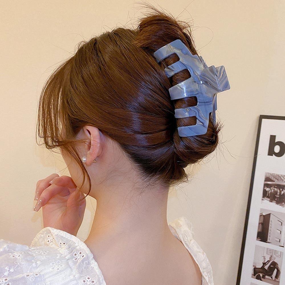 Geometric Hairpins Gifts For Girls Letter Acetate Hair Claws Korean Shark Clip Women Hair Clips