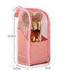Travel Makeup Brush Bag Portable Cosmetic Brush Holder Organizer Waterproof Stand-Up Makeup Brush Pouch Zipper Toiletry Bag