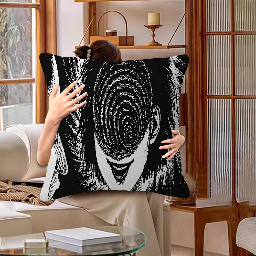 Japanese Junji Ito Tomie Pillow Gift Home Office Decoration Bedroom Sofa Car Cushion Cover Case 45X45