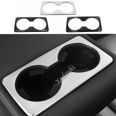 For Mazda 3 Mazda3 Axela M3     Car Cover Trim Stainless Steel Center Console Cup Holder Gear Box Armrest Frame