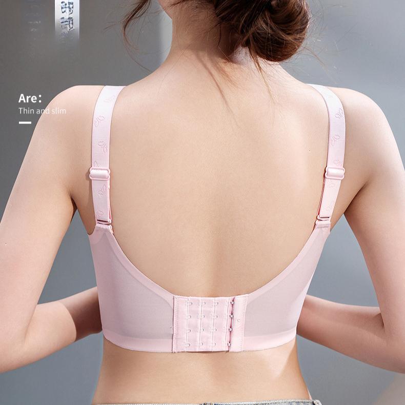 Summer Thin Rabbit Ear Bra for Women Without Steel Ring Adjustment Plus Size Bra for Women Gathering Bra