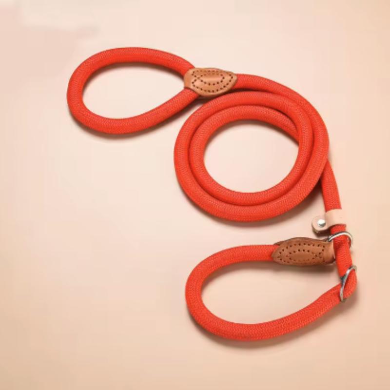 New Dog Leash Slip Rope Lead Leash Heavy Duty Braided Rope Adjustable Loop Collar Training Leashes For Small Medium Dogs