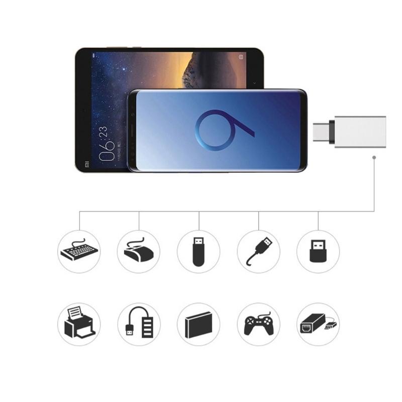 USB C To USB Adapter Type C Male To USB3.0 Female OTG Converter for Phone Tablets Laptops Charging 5Gbps Data Transfer