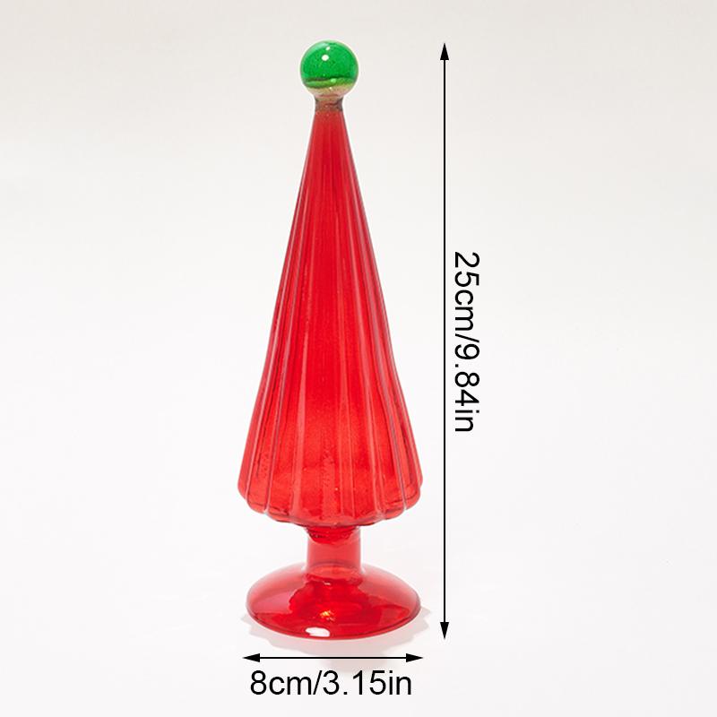 1PC Handmade Crystal Holiday Gift Gift for Colleague Glass Christmas Tree Decor Office Christmas Decoration