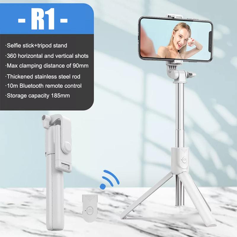 Cell Phone Selfie Stick Tripod Bluetooth Remote Wireless Selfi Stick Phone Holder Stand With Beauty Fill Light For Phone