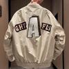 Spring Men's Embroidered Letter Stand Collar Baseball Jacket, Versatile, Loose, Breathable, Trendy Couples' Fashion.