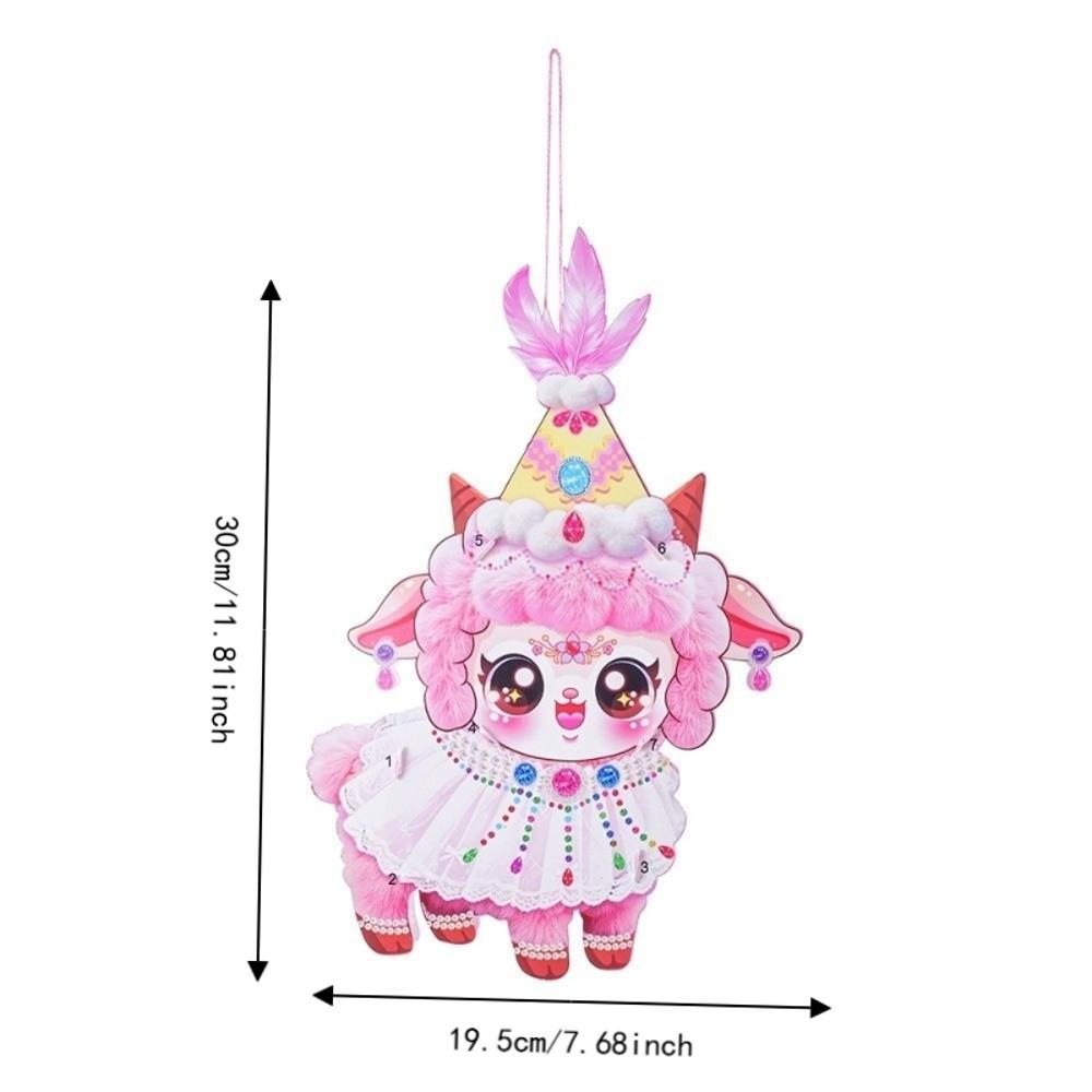 New Year DIY Handheld Lantern Cartoon Lamb Luminous Lantern Cultural Activity