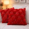 45*45 CM Heart Plush Pillow Cover Soft Throw Pillow Cover Embroidery Pillowcase  Gift