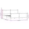 Metal Bed Frame Without Mattress Brown Oak Effect 200x200 Cm