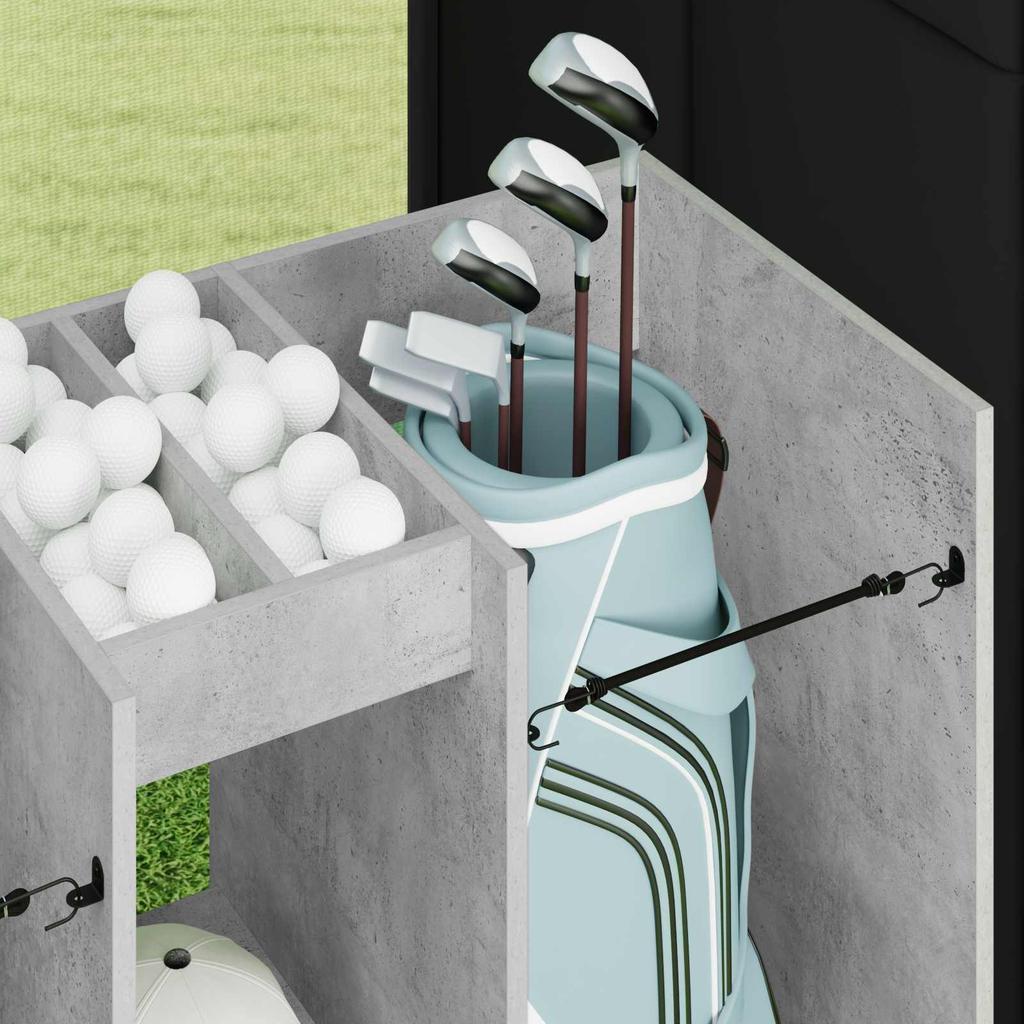 Golf Cabinet Solid Concrete Grey 102 x 45 x 85.5 cm