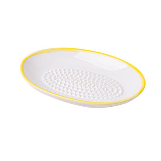 Ceramiczna Płytka do Tarcia Czosnku do Przygotowywania Jedzenia, Wielofunkcyjne Naczynie do Mielenia Imbiru, Antypoślizgowa Miska do Ugniatania Seru Gałki Muszkatołowej