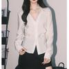 Women’s Long-Sleeve Lace Patchwork Polo, Mid-Length White Sun Protection Shirt for Spring/Autumn
