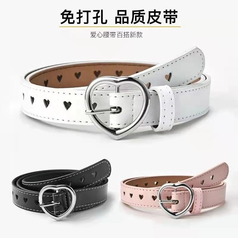 Cowhide Elegant Twolayer Womens Belt Trendy Korean Style For Students Young