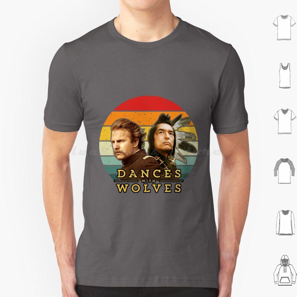 Dances With Wolves T Shirt Big Size 100 Cotton Dances With Wolves Man Movie Animals Nature Dances Moon Music Retro Western