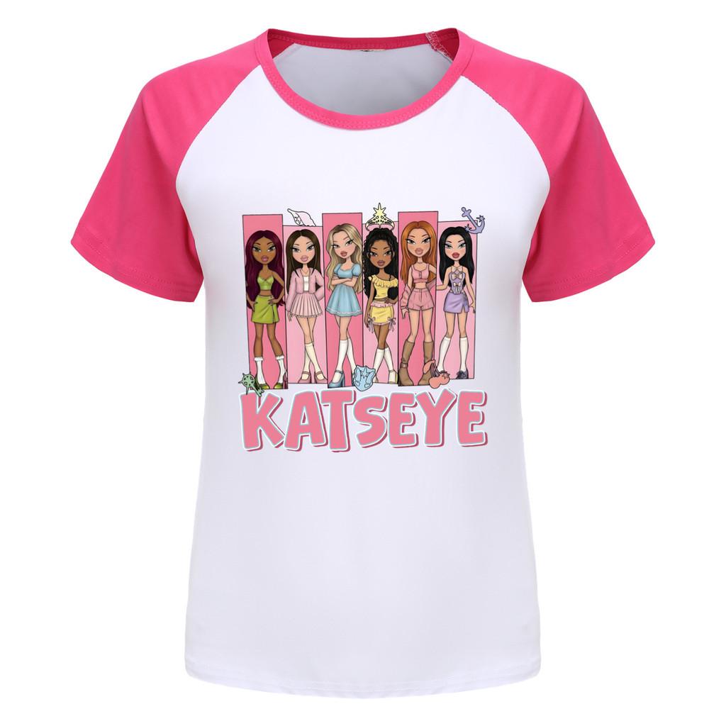 5349 Kids Girls KATSEYE Print Cotton Short Sleeves T-Shirt