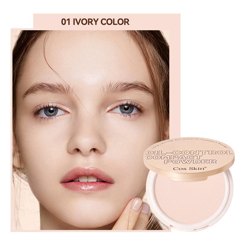 CosSkin Oil-Control Pressed Powder Setting Powder Soft Matte Lightweight 01#IVORY COLOR