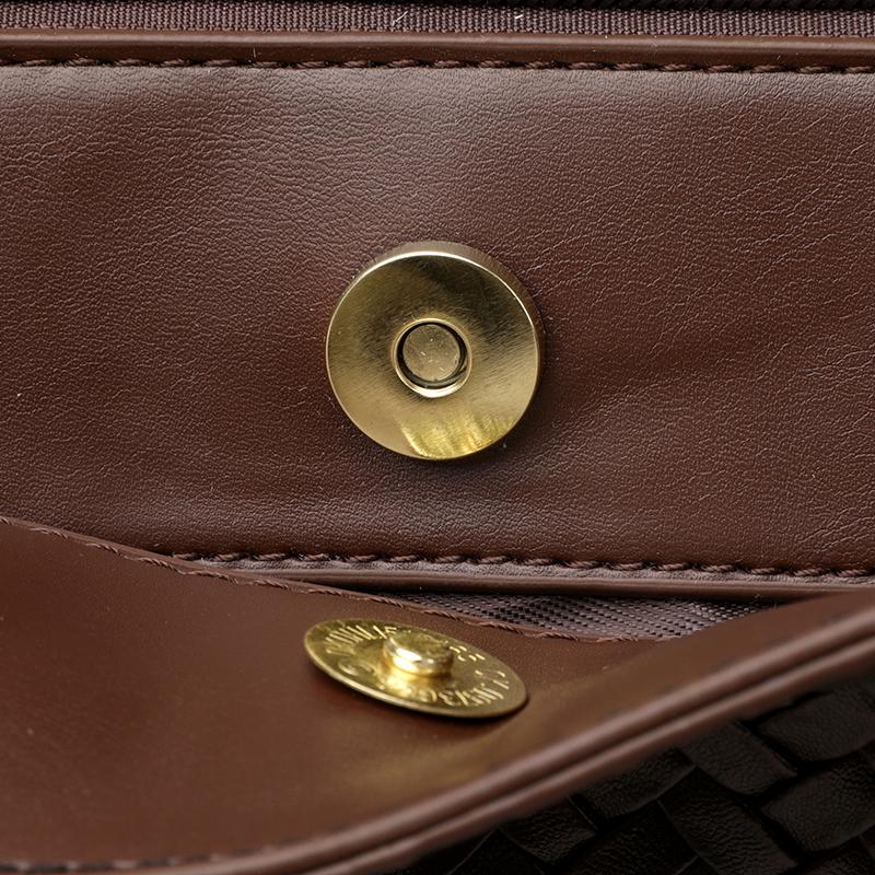 Damska torba na ramię crossbody z PU, pleciona, dużej pojemności