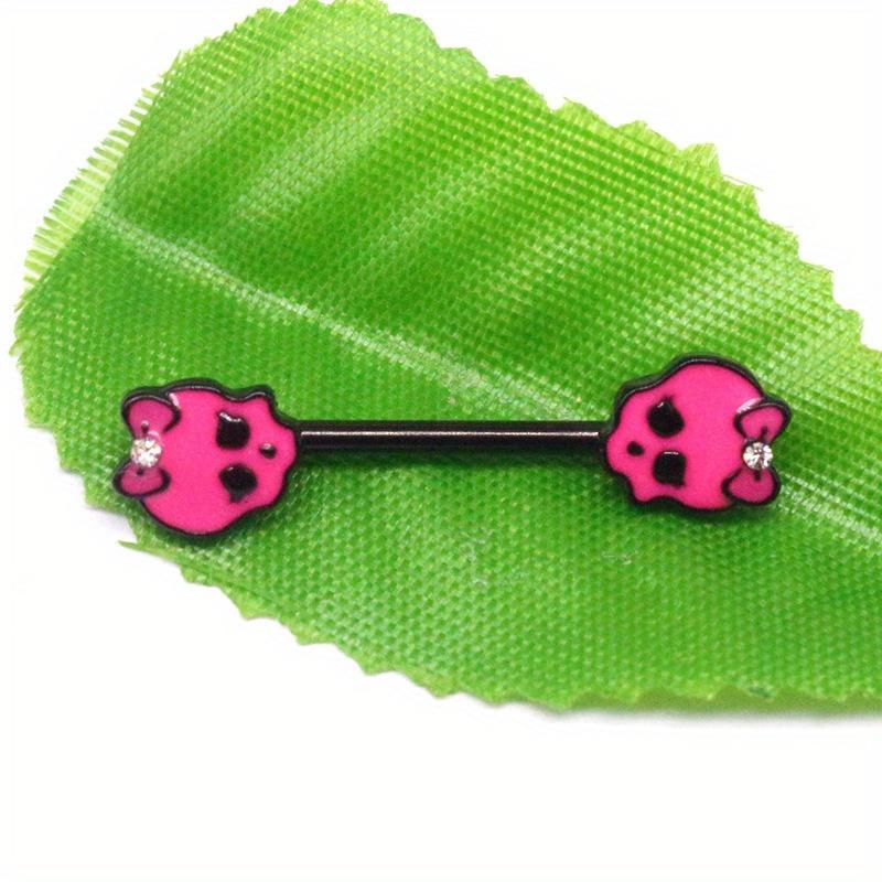 2pc Skull Nipple Ring Demon Nipple Ring Rose Chest Serpentine Nipple Ring Body Piercing Jewelry
