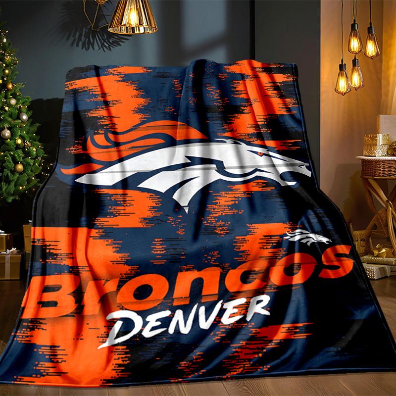 Denver Broncos Logo Blanket Outdoor Flannel Blanket for Camping, Hiking, Garden Parties, Picnic Essentials,gift for family and friends