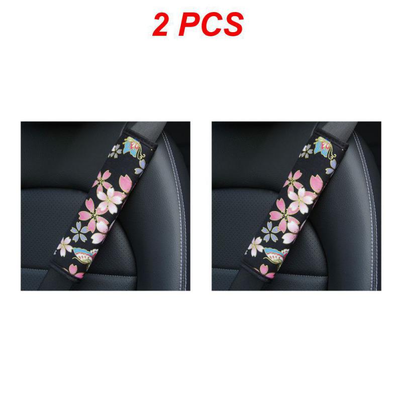 1/2PCS 6.5X23cm Car Truck Universal Safety Belt Covers Car Seat Shoulder Strap Pad Cushion Protection Flower Padding Auto