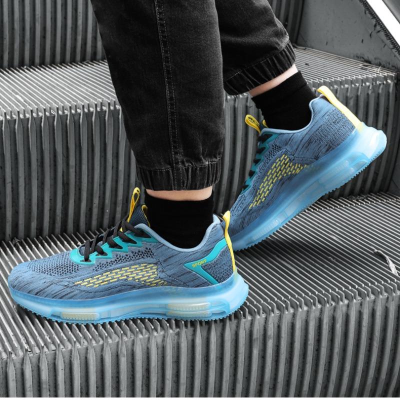 Pánská obuv velké velikosti, Prodyšná síťovaná obuv, Boty na volný čas, Sportovní obuv, Běžecké boty s tlustou podrážkou pro zvýšení výšky