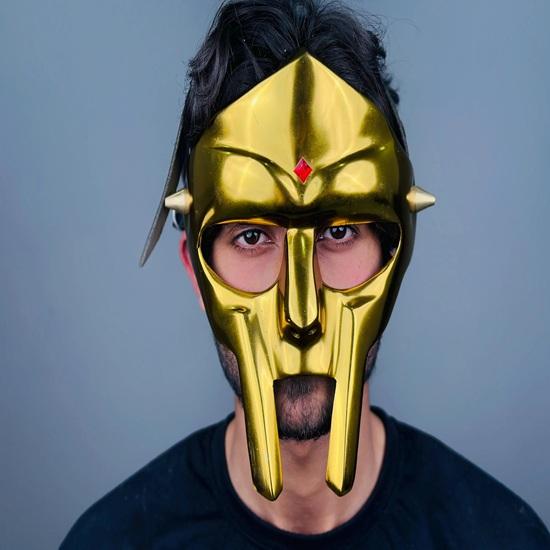 Maska MF Doom Rapper Cosplay Doplněk Maska pocta MF Doom Gladiátorská maska Párty maska Dárek Vánoce, Párty, Halloween, Svatba