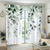 2-pack Floral Curtains, Polyester Fabric, Machine Washable, Suitable for Bedroom, Living Room, Kitchen and Bathroom