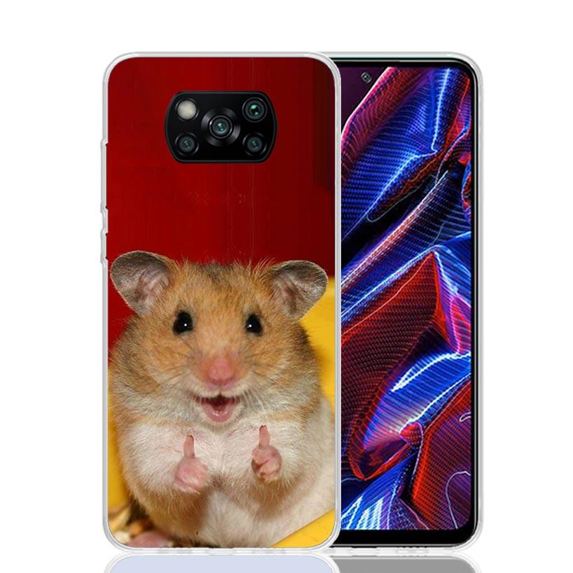 

Lovely Pet Hamster Cute Phone Case For Xiaomi Poco X7 X6 X5 Pro F7 Ultra Redmi 15C 15 13 13C 12 12C 10 10A 10C 9 9A 9C 9T Cover Redmi 12C