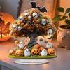 Yousheng Halloween Acryl Tischschild 2D Acryl Geist Kürbis Baum Hexe Plakette für Zuhause Büro Schreibtisch Etagere Deko