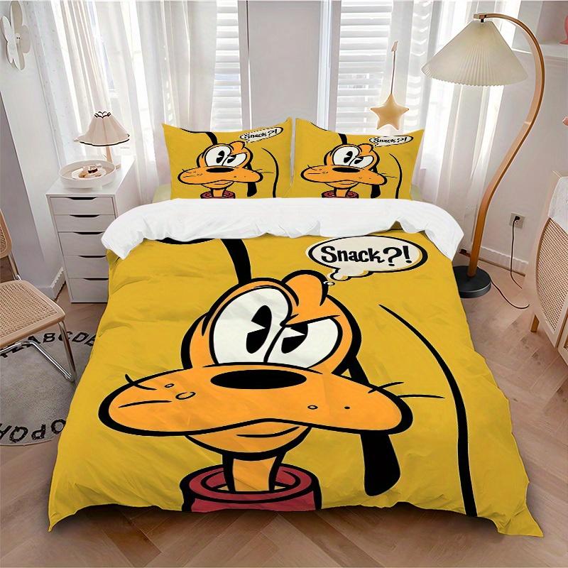 

3pcs set Pluto1pc of quilt cover+2pcs of pillowcase, no core, print bedding, All Seasons Bedroom Setting013 135x200cm