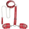 BDSM Bondage Restraints Set Couples Sex Toy Neck Wrist Restraints Kit with Traction Chain Back Handcuffs Collar Adjustable Bondage Gear Accessories