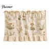 Sunshade Curtains for Kitchen Oven Curtain with Pockets, Dustproof Durable Polyester Hanging Drape, Window Valance Easy Wash Decorative Shade