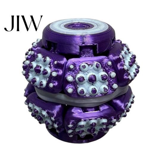 Decompression Toy Rubber Band Press Toy, Stress Anxiety Relief Fidget Spinner, 3D Anti-anxiety Printed Relaxation Desk for Kids Teens Adults