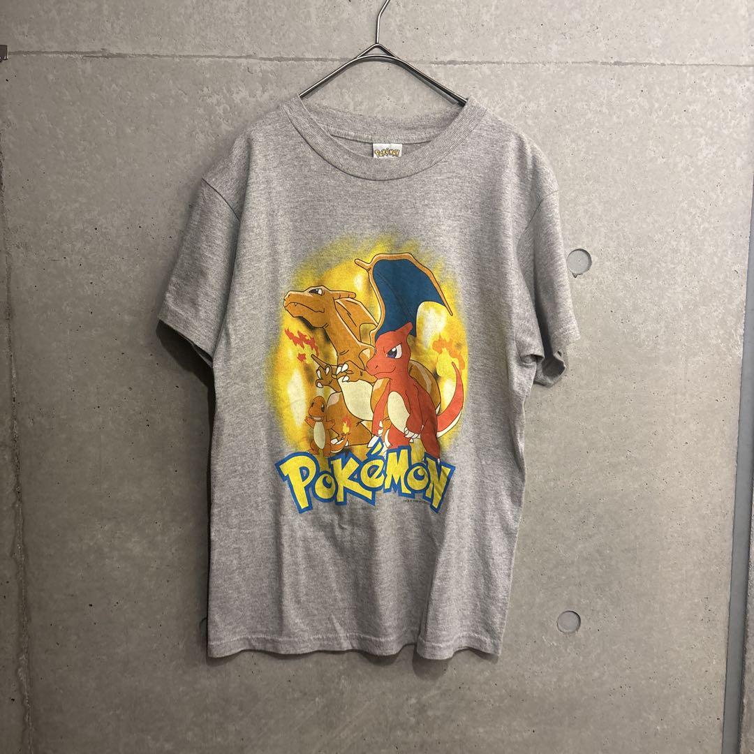 

[USED] Extremely rare vintage 90s Charizard & Charmander T-shirt, Pokemon, Nintendo