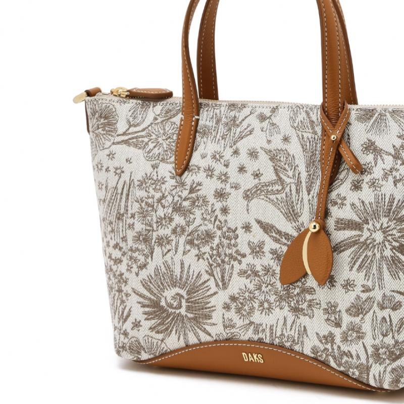 Daks Beige Flower Tote Bag Dcba6e626i2