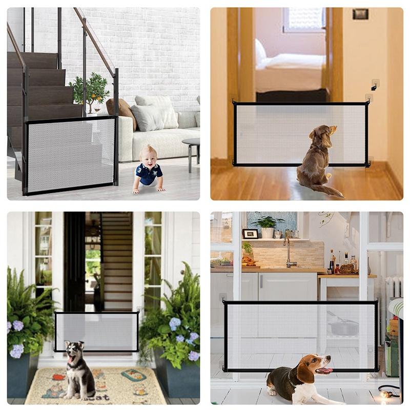 Recinzione di isolamento per animali domestici pieghevole portatile Cancelletto per cani Cancelletto per animali domestici Recinzione di sicurezza per cani da interno ed esterno