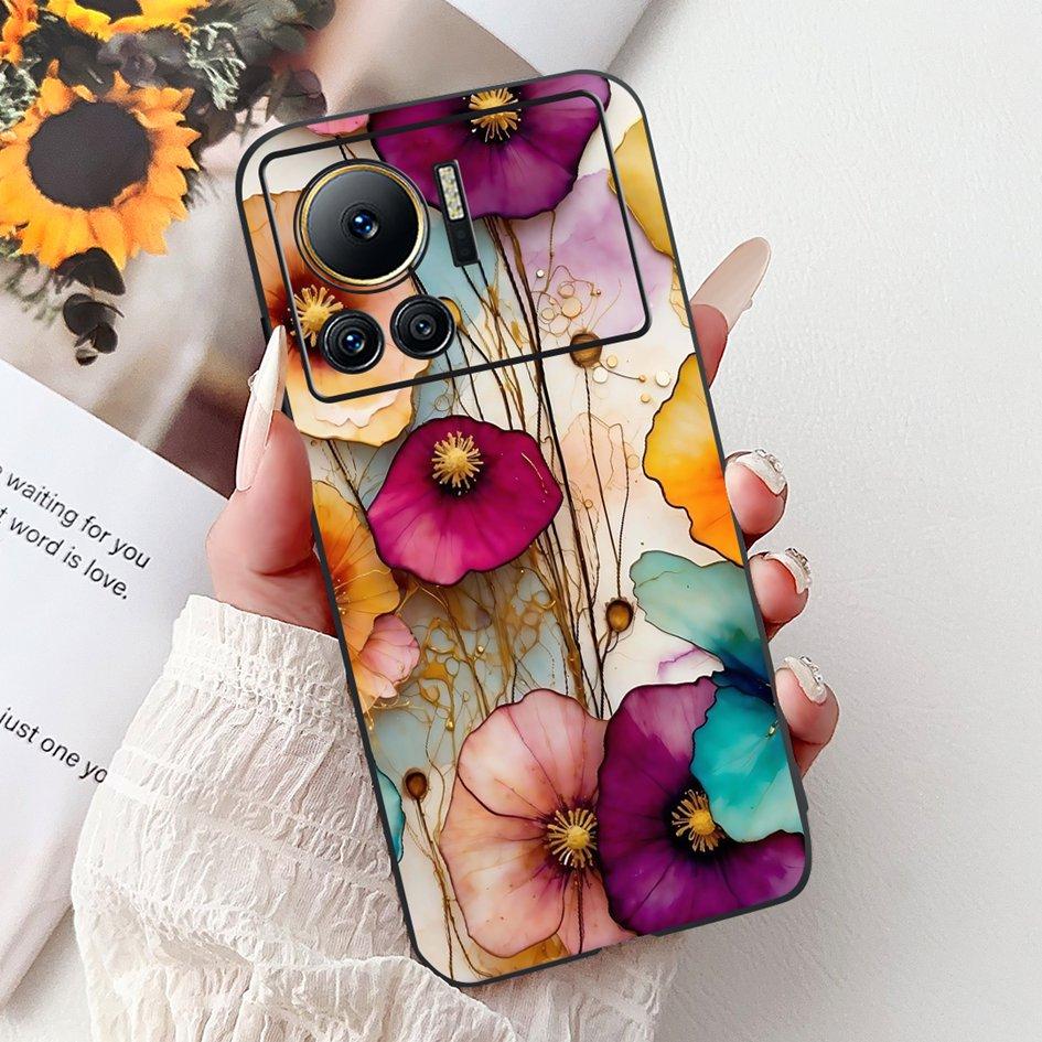 Für Infinix Note 12 VIP Hülle X672 Cover Neue Stilvolle Blume Schmetterling Weiche Silikon Handyhülle Für Infinix Note 12i X6819 Bumper